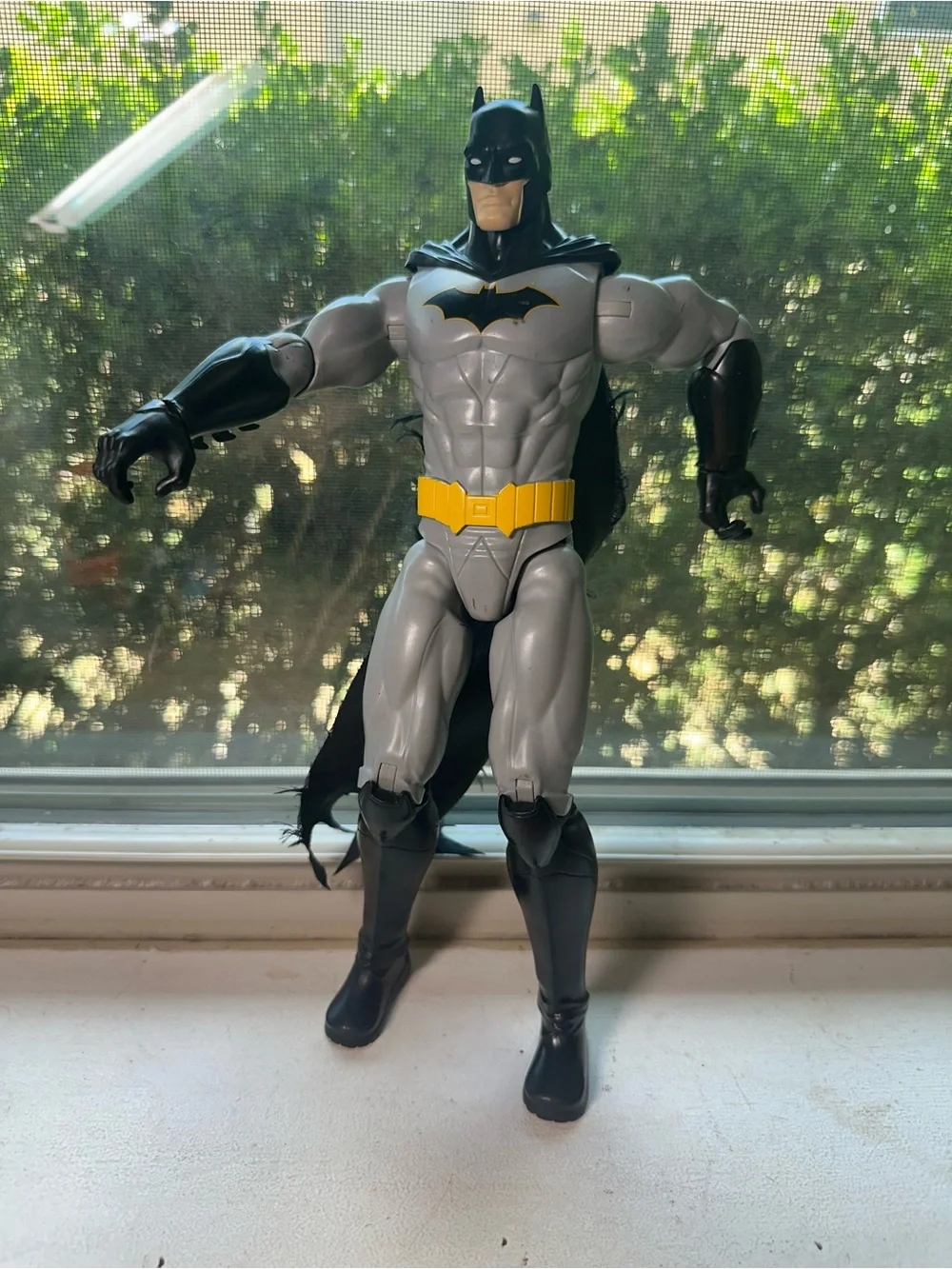 Poseable 12” Batman Action Figure - Gray, Black & Yellow TM and DC Comics